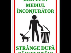 Semn pentru respectarea mediului inconjurator strange dupa cainele tau